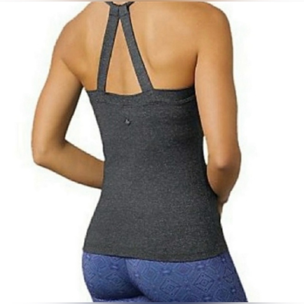 PRANA Quinn Chakra Tank Top Charcoal Heather Gray Size Small - Picture 8 of 14